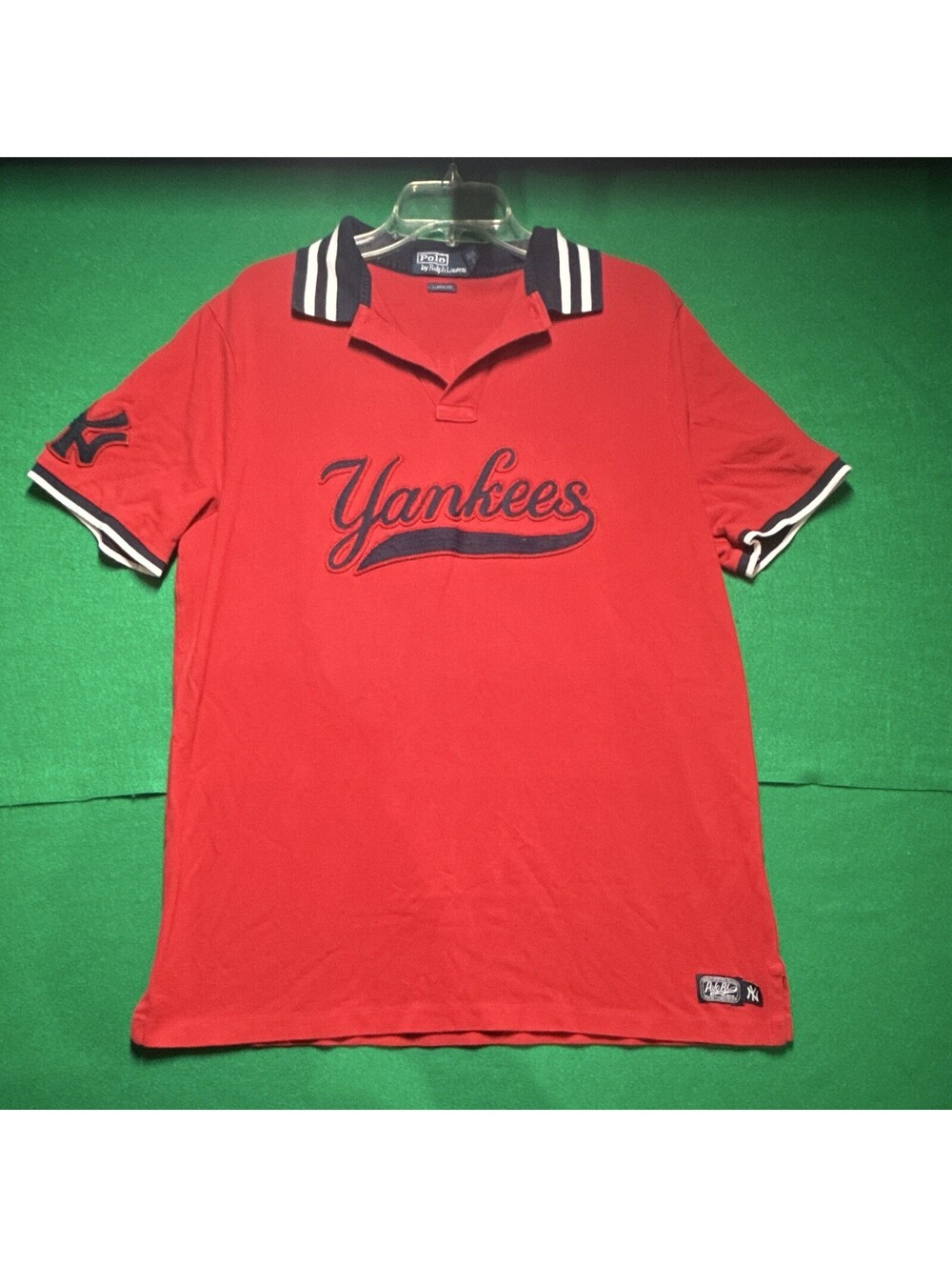 Polo Ralph Lauren x MLB New York Yankees Polo Shirt Red Classic Fit Men's Size L